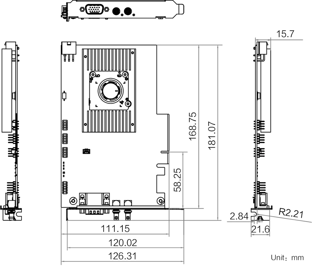 MV-GY1002 dimensions (mm)