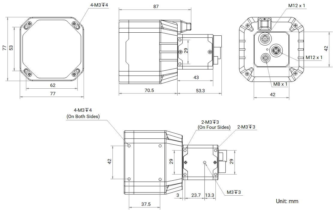 MV-CT2MG0120/G/16LC/WN dimensions (mm)