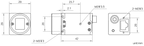 CU Series GigE Area Scan Cameras dimensions (mm)