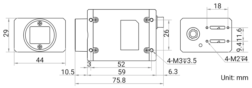 MV-CH120-60VM dimensions (mm)