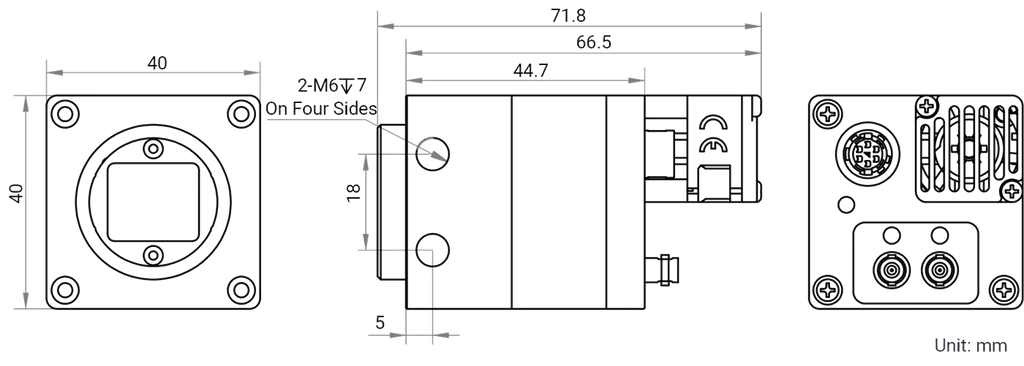 MV-CH250-90Y2M-C-NF dimensions (mm)