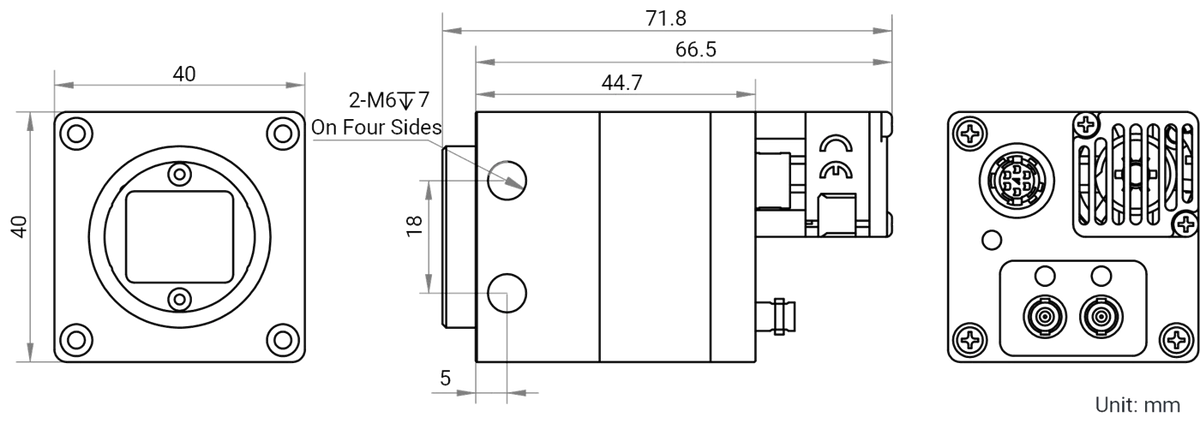 MV-CH250-90Y2M-C-NF dimensions (mm)