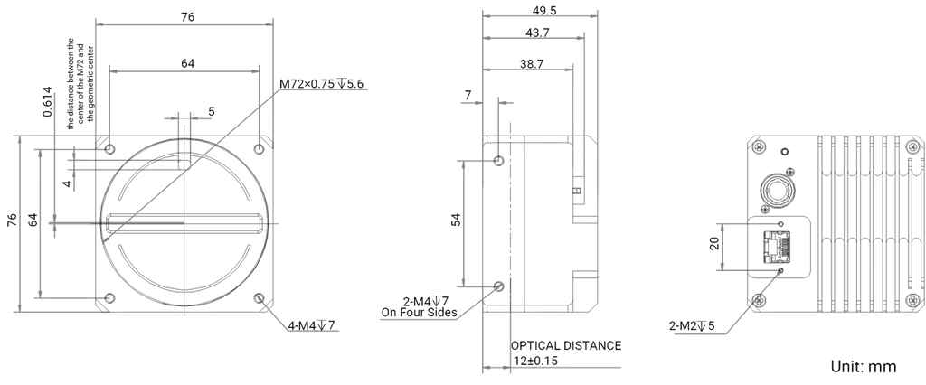 MV-CL08K7-148TM dimensions (mm)