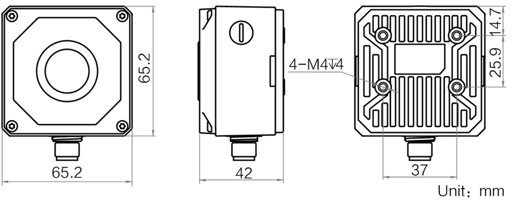 MV-IDC007X-12MW dimensions (mm)