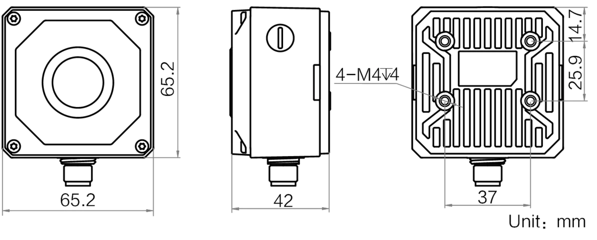MV-IDC007X-12MW dimensions (mm)