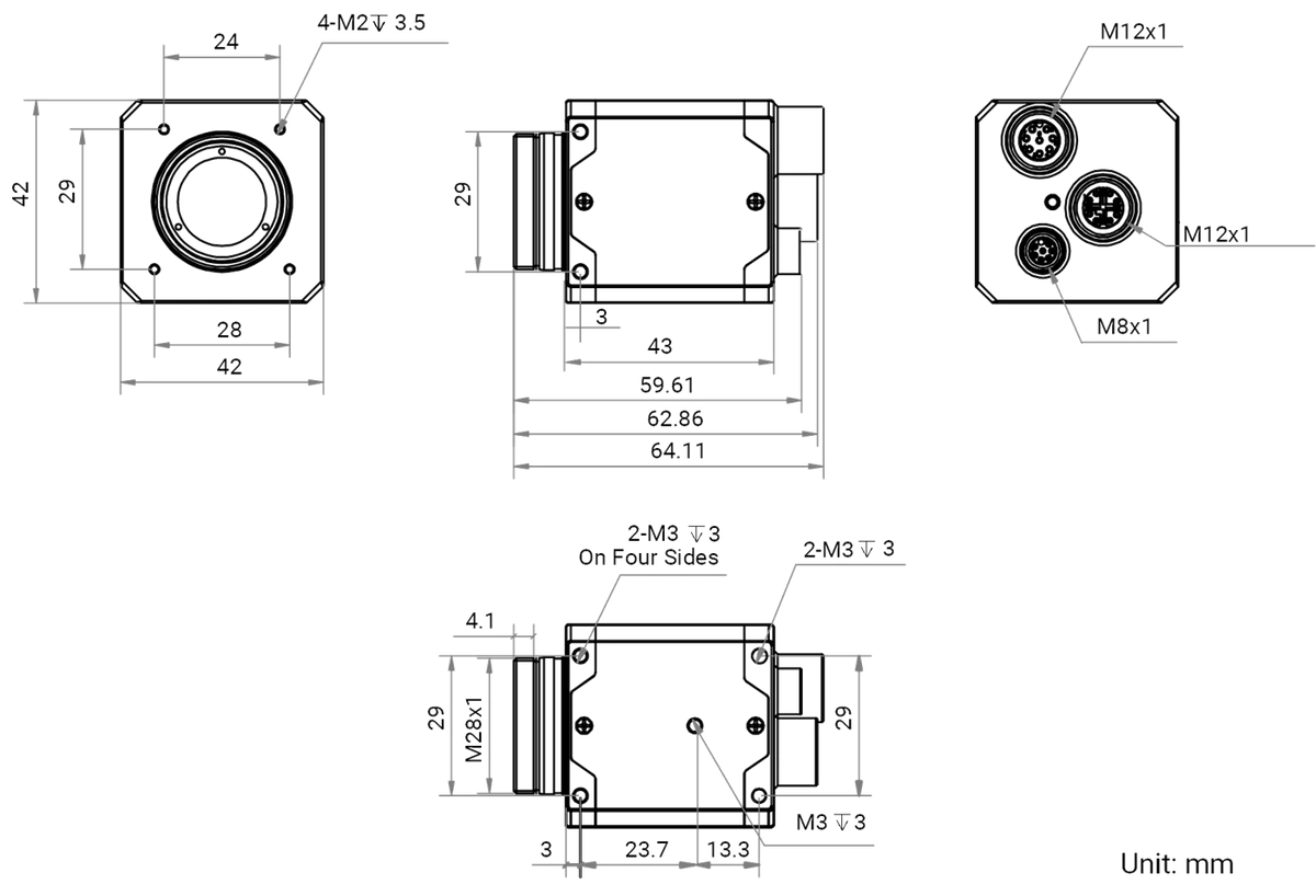 MV-CT2MG0004/G/NN/NN dimensions (mm)