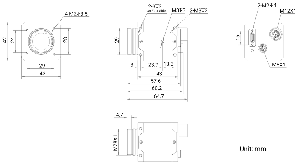 MV-CT2MU0032/G/NN/NN dimensions (mm)