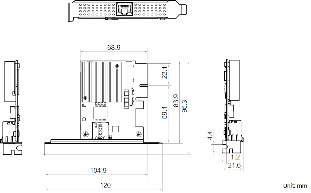 MV-GT2101 dimensions (mm)