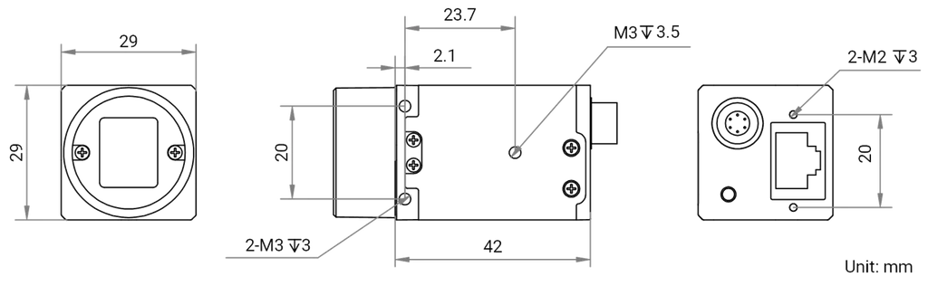 MV-CU013-A1GC dimensions (mm)