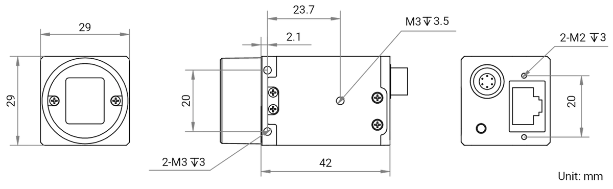 MV-CU013-A1GC dimensions (mm)