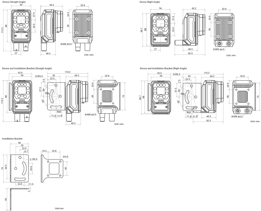 MV-SC5020XM-06M-WBN dimensions (mm)