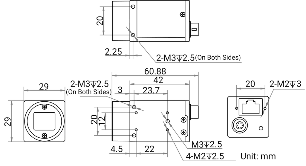 MV-CH120-10GM dimensions (mm)