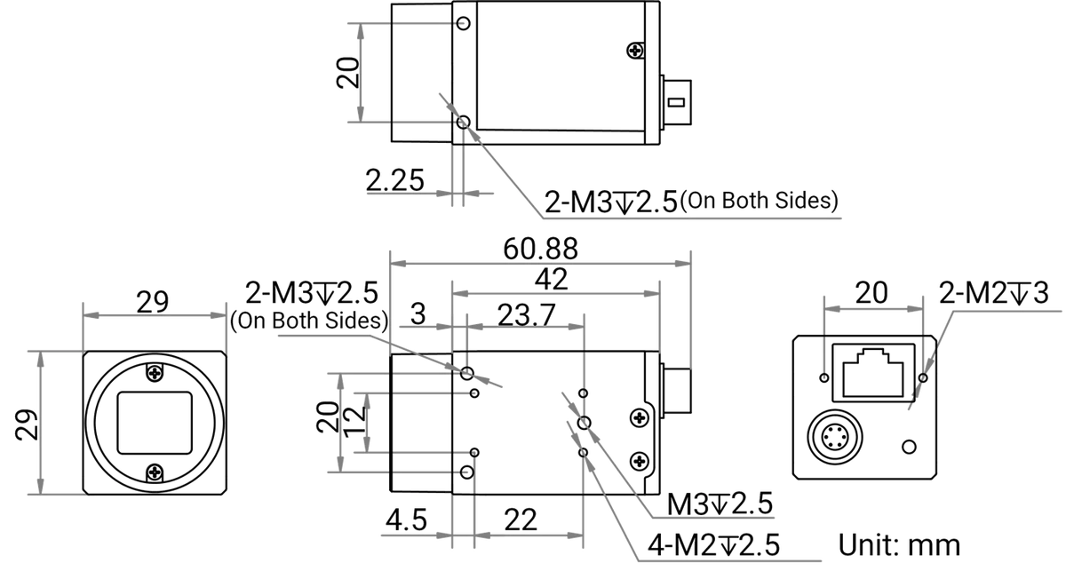 MV-CH120-10GM dimensions (mm)