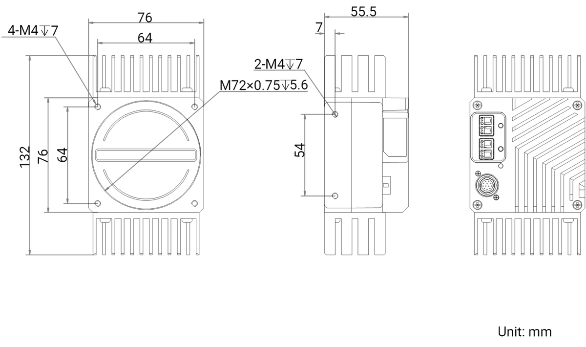 MV-CL083-B0F2C dimensions (mm)