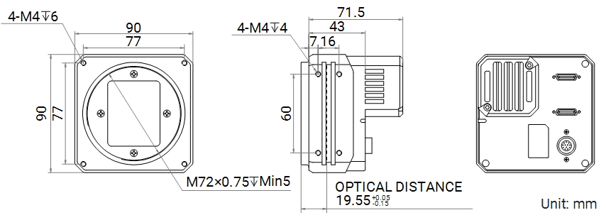 MV-CH1010-10CM-M72-TF dimensions (mm)