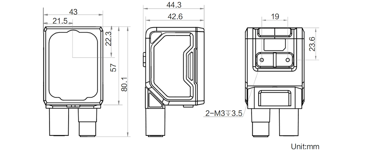 MV-SC3030XM-08M-ATN-H dimensions (mm)