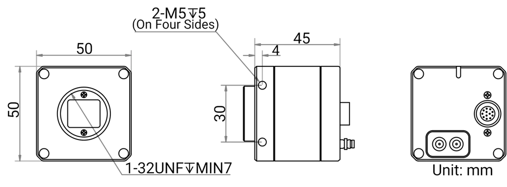 MV-CH250-90XM-C-NN dimensions (mm)