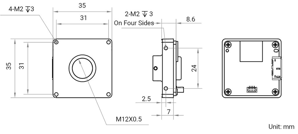 MV-CB020-60UC-S dimensions (mm)