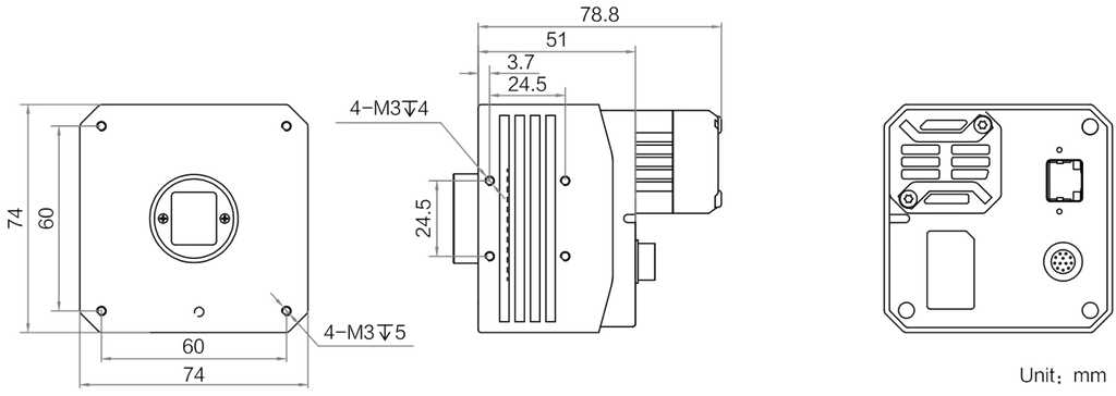 MV-HY2500-00W-BCN dimensions (mm)