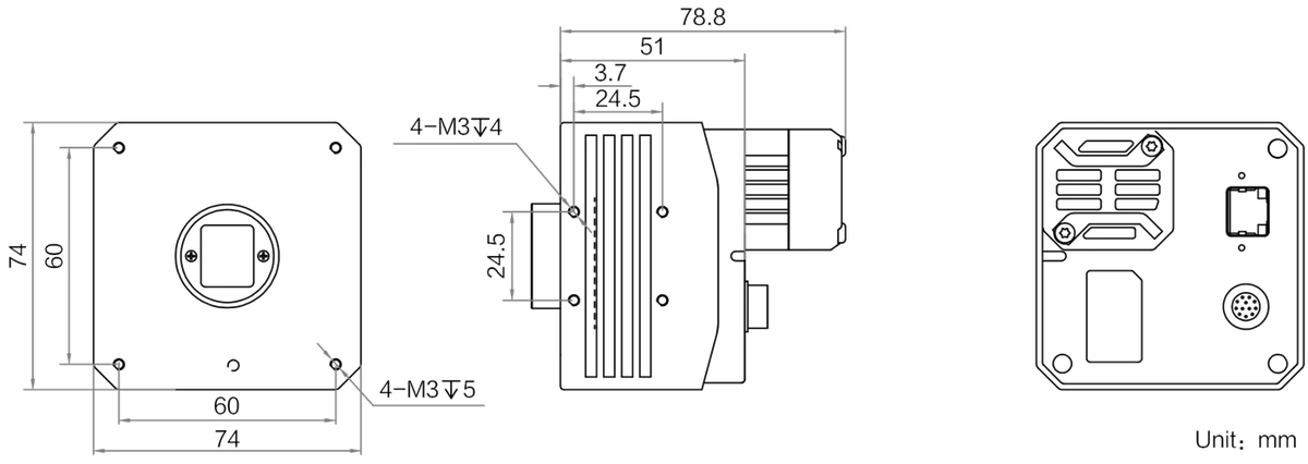 MV-HY2500-00W-BCN dimensions (mm)