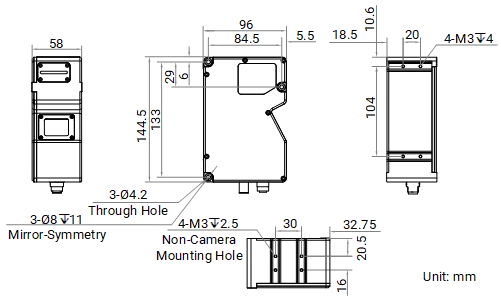 MV-DP2120-03P V2.0 dimensions (mm)