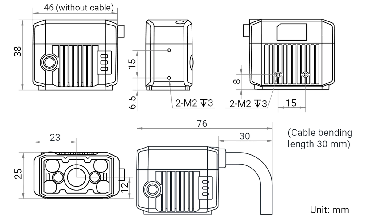 MV-ID2016M-06S-RBN-U dimensions (mm)