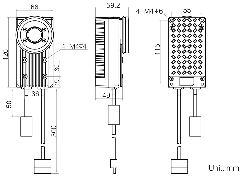MV-ID6200EM-LS dimensions (mm)
