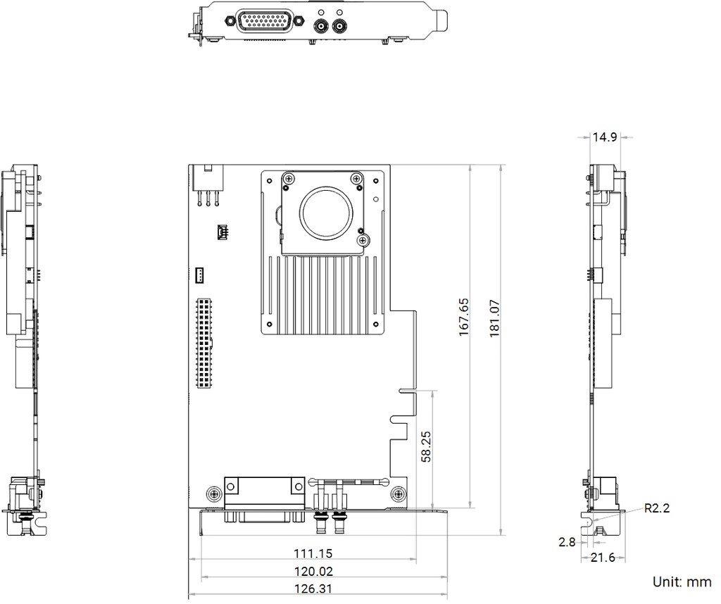 MV-GX1002 dimensions (mm)