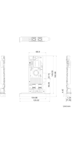 MV-GT2102P dimensions (mm)