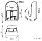 MV-IDH2000RF/CBASE/U dimensions (mm)
