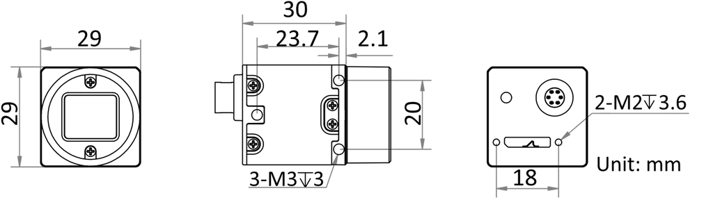 MV-CU013-A0UM dimensions (mm)