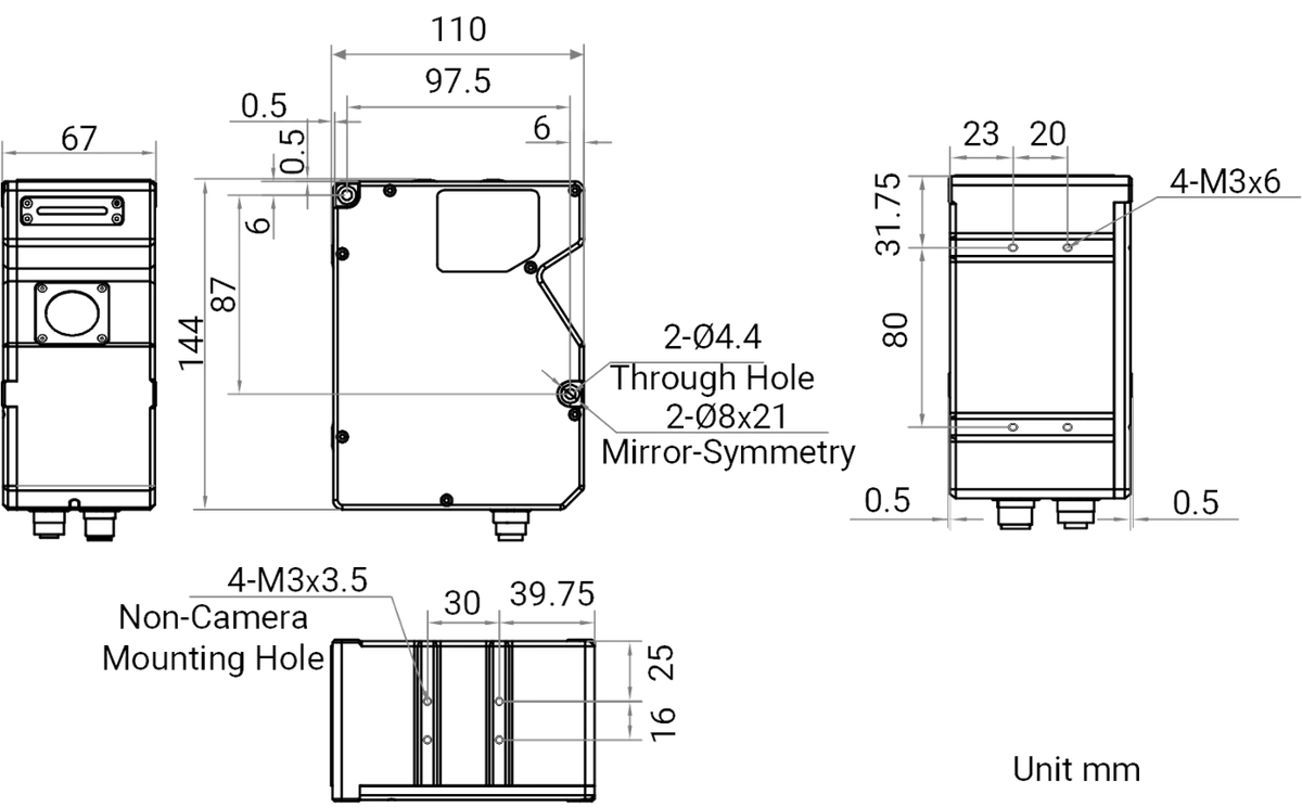 MV-DP4060-01P dimensions (mm)