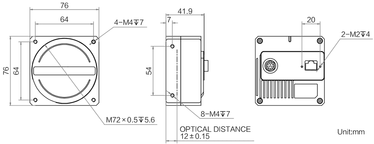 MV-CL084-B1NM dimensions (mm)