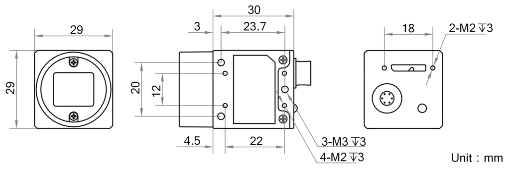 MV-CA003-21UC dimensions (mm)