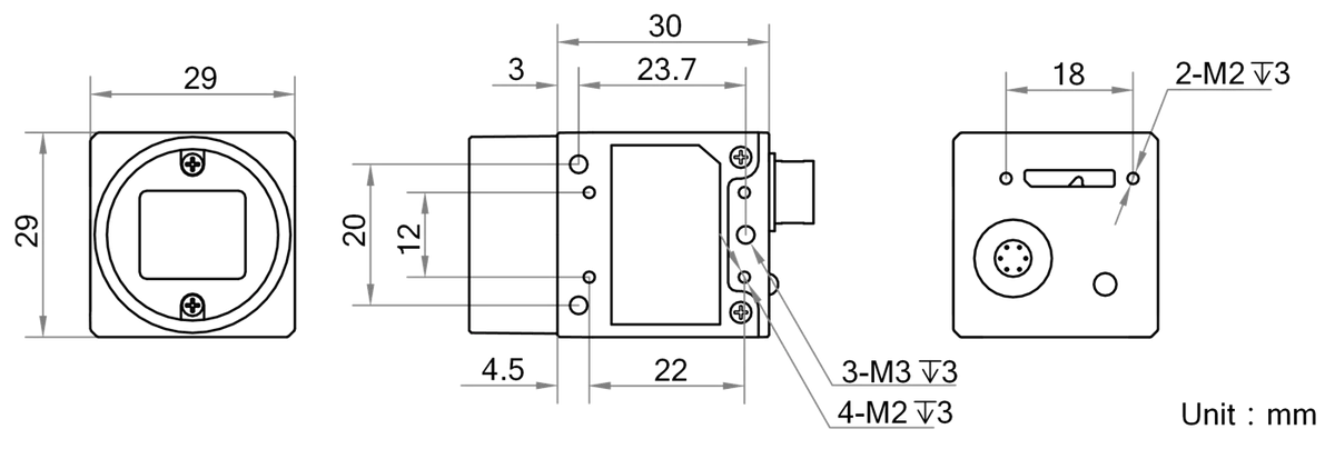 MV-CA003-21UC dimensions (mm)