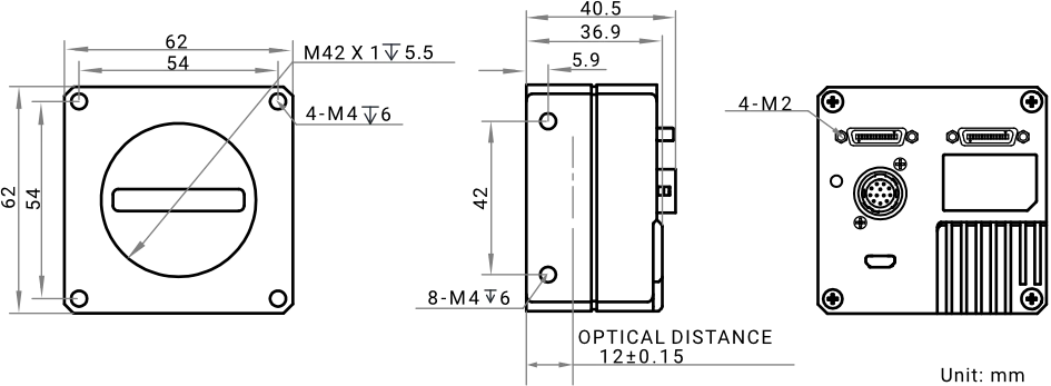 MV-CL042-91CM dimensions (mm)