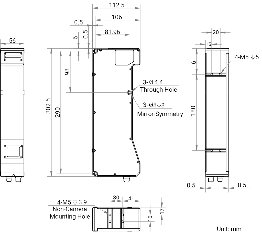 MV-DP4940-03P dimensions (mm)