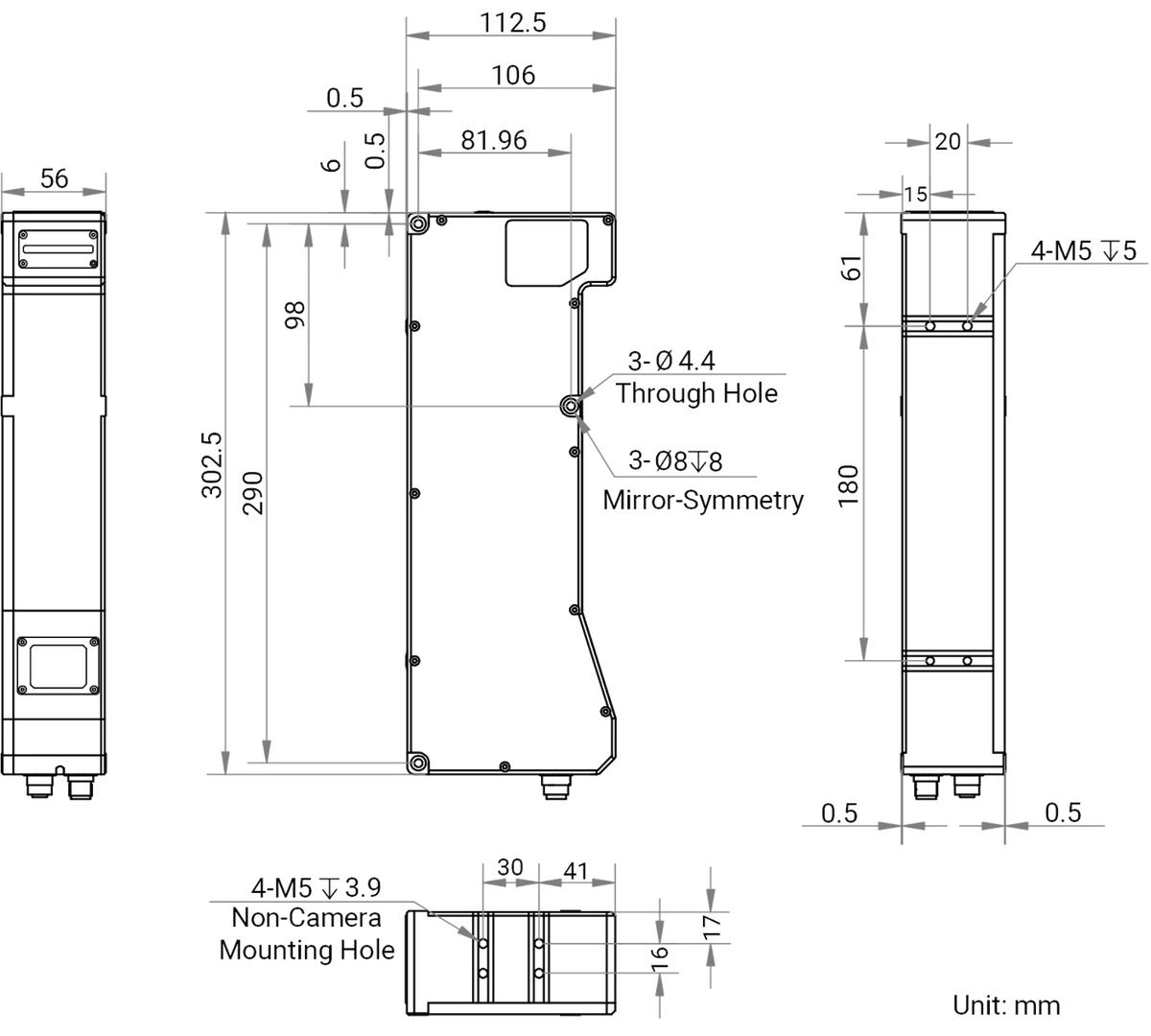 MV-DP4940-03P dimensions (mm)