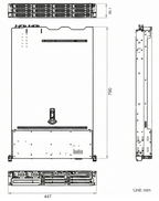 MV-TS1004-256GR-960G16TR10 dimensions (mm)