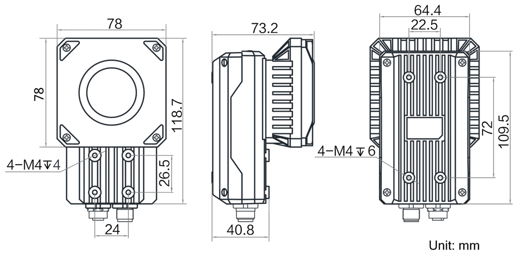MV-IDE012X-12MW dimensions (mm)