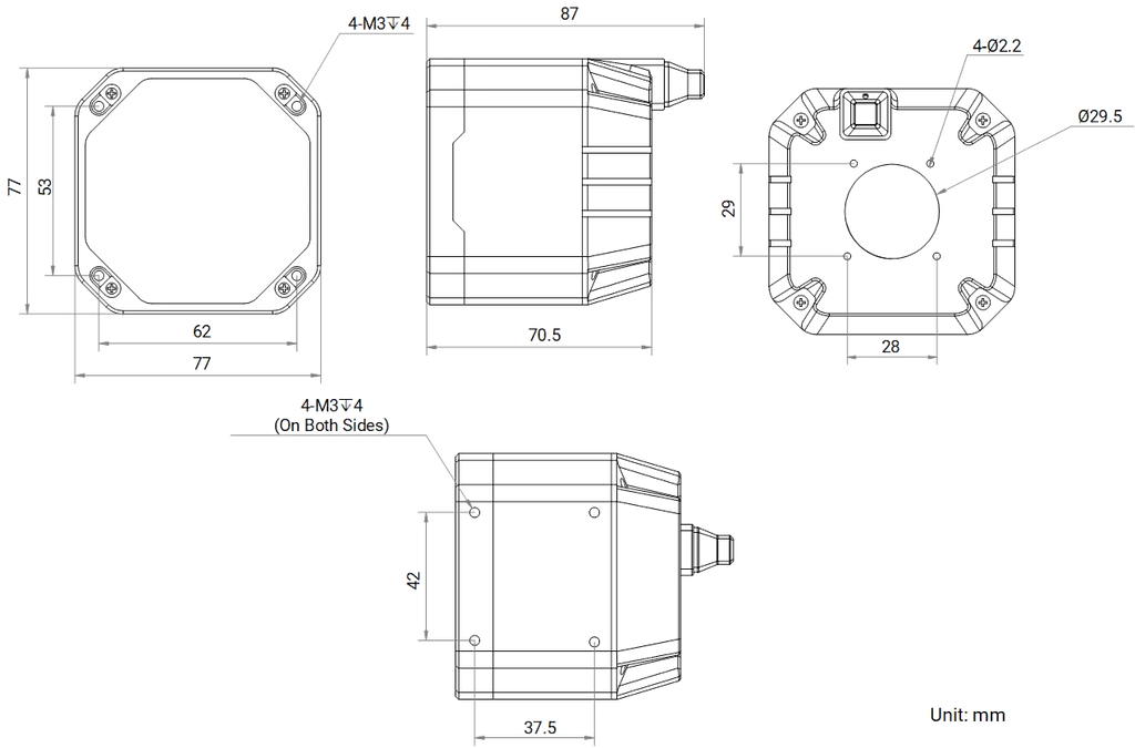 MV-CT2MG0032/G/16LC/WN dimensions (mm)