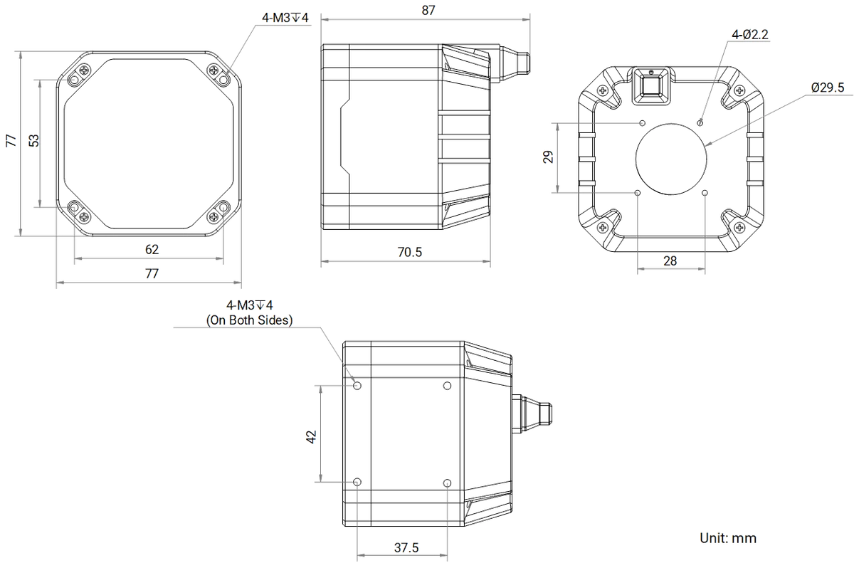 MV-CT2CG0032/G/16LC/WN dimensions (mm)