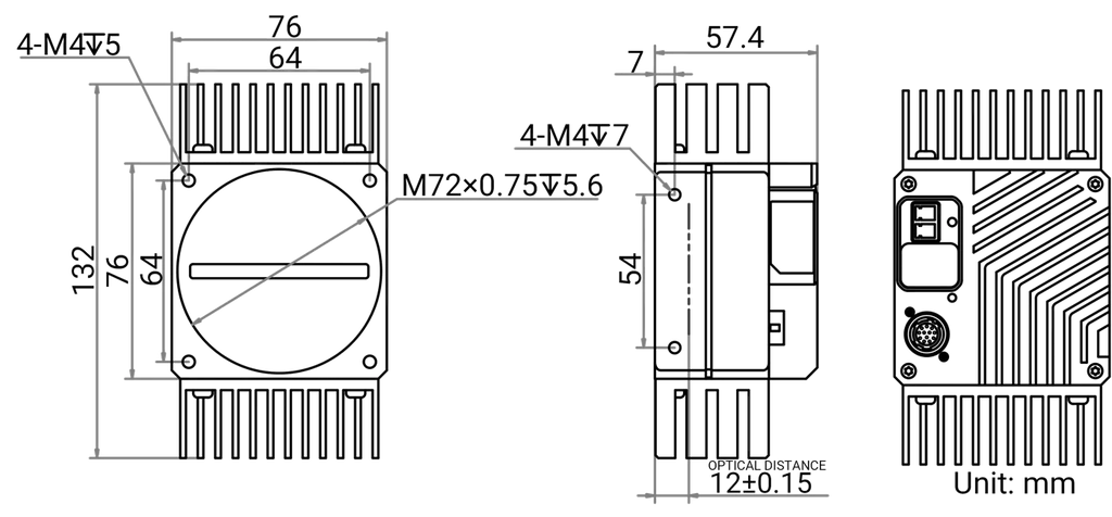 MV-CL082-91F1M(2.0) dimensions (mm)
