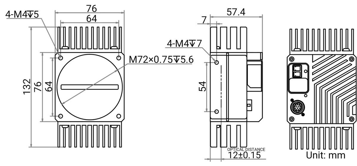 MV-CL082-91F1M(2.0) dimensions (mm)