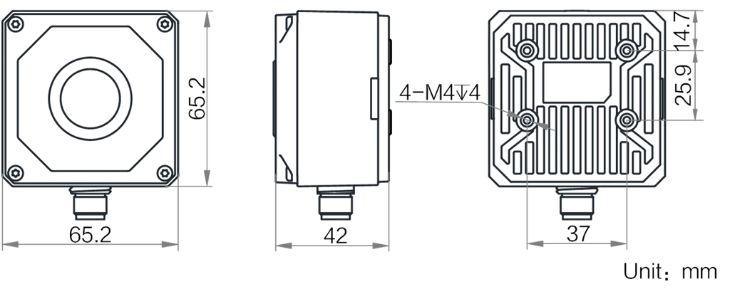 MV-IDC005X-12MW-8 dimensions (mm)