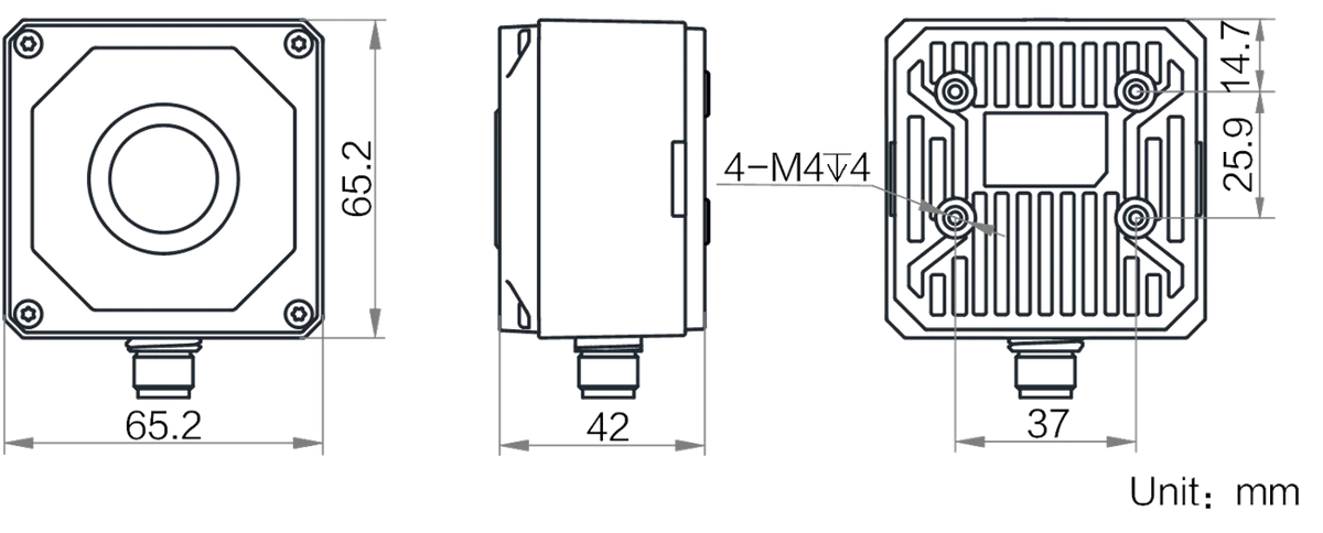 MV-IDC005X-12MW-8 dimensions (mm)