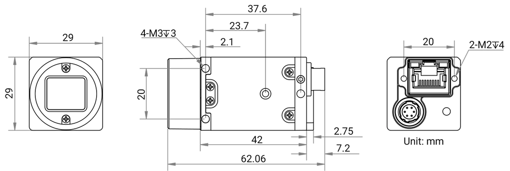 MV-CU013-80GM dimensions (mm)