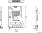 PCIE-GE1004-1G dimensions (mm)