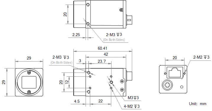 MV-CH089-60GC V5 dimensions (mm)