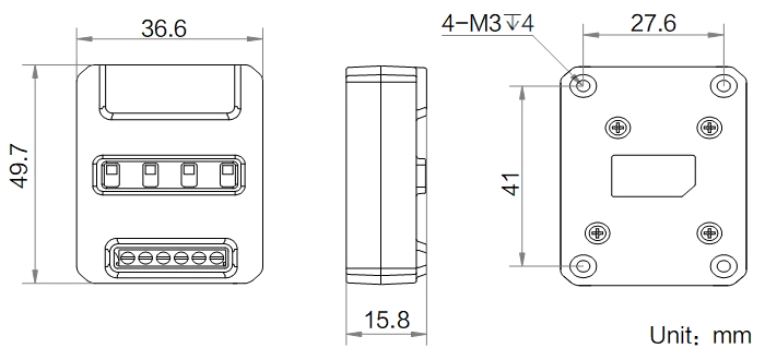 MV-IDA-IO-22 dimensions (mm)